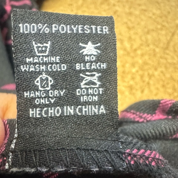 Dixxon Flannel "Hope" Black Pink Plaid Long Sleeve Breast Cancer XL Western Moto - Picture 7 of 9